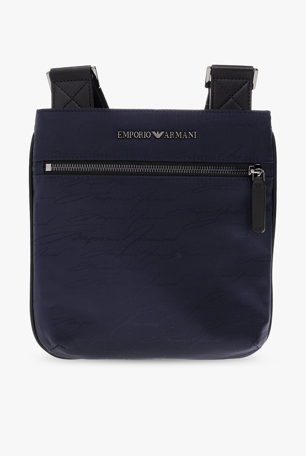 Navy blue Shoulder bag with logo Emporio Armani SchaferandweinerShops Germany Ea7 Emporio Armani quilted logo patch backpack